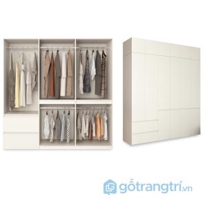 3 tủ quần áo lớn màu trắng kịch trần