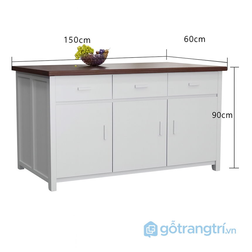 Đảo bếp gỗ hiện đại GHS-42192