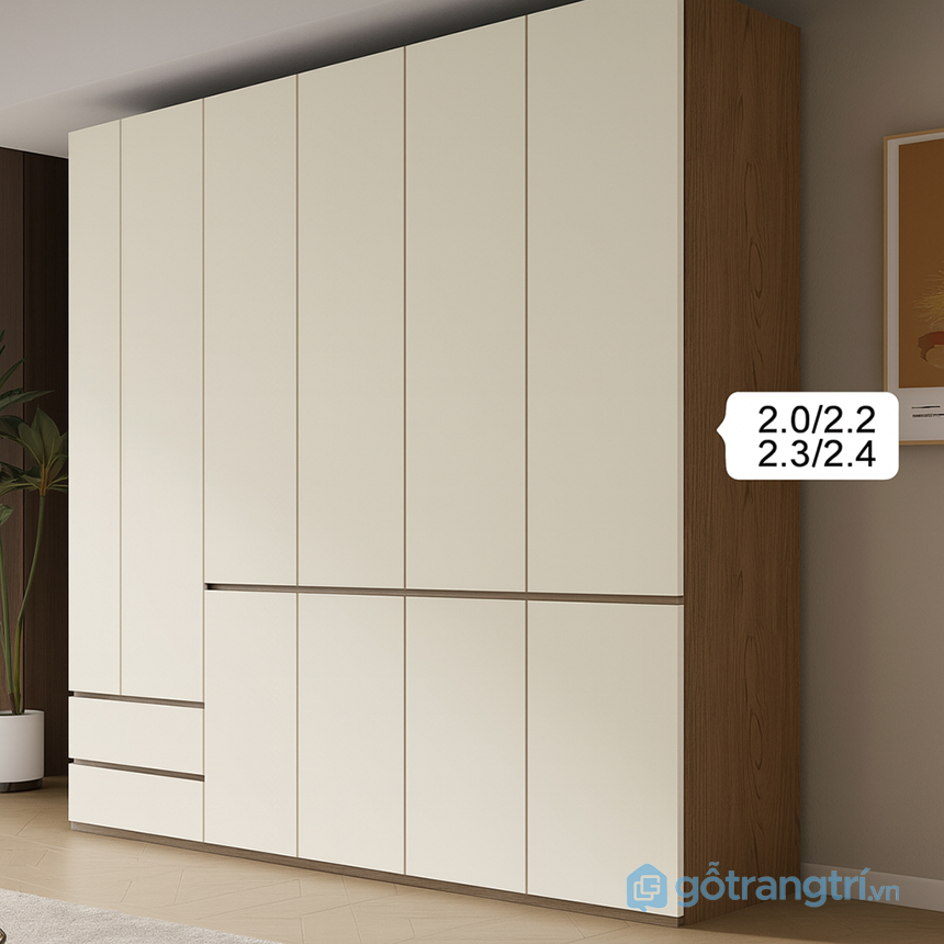 Tủ quần áo phong cách Bắc Âu GHS-55105