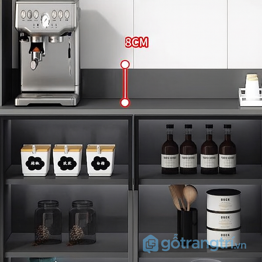 Tủ trưng bày rượu màu trắng hiện đại GHS-55109