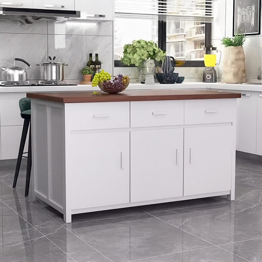 avar đảo bếp gỗ hiện đại