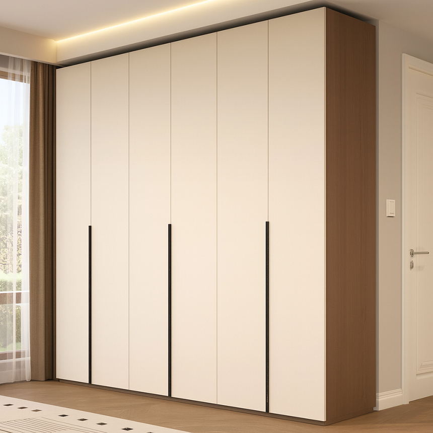 Tủ quần áo màu trắng hiện đại cho phòng ngủ