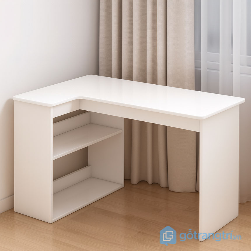 Bàn làm việc kèm giá sách tiết kiệm diện tích