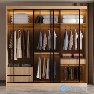 1 tủ quần áo cánh kính