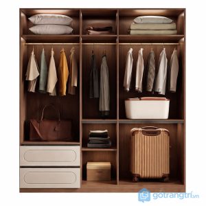 1 tủ quần áo màu trắng