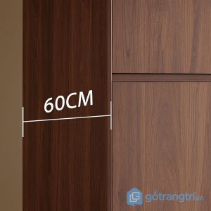 2 Tủ quần áo gỗ công nghiệp hiện đại màu óc chó