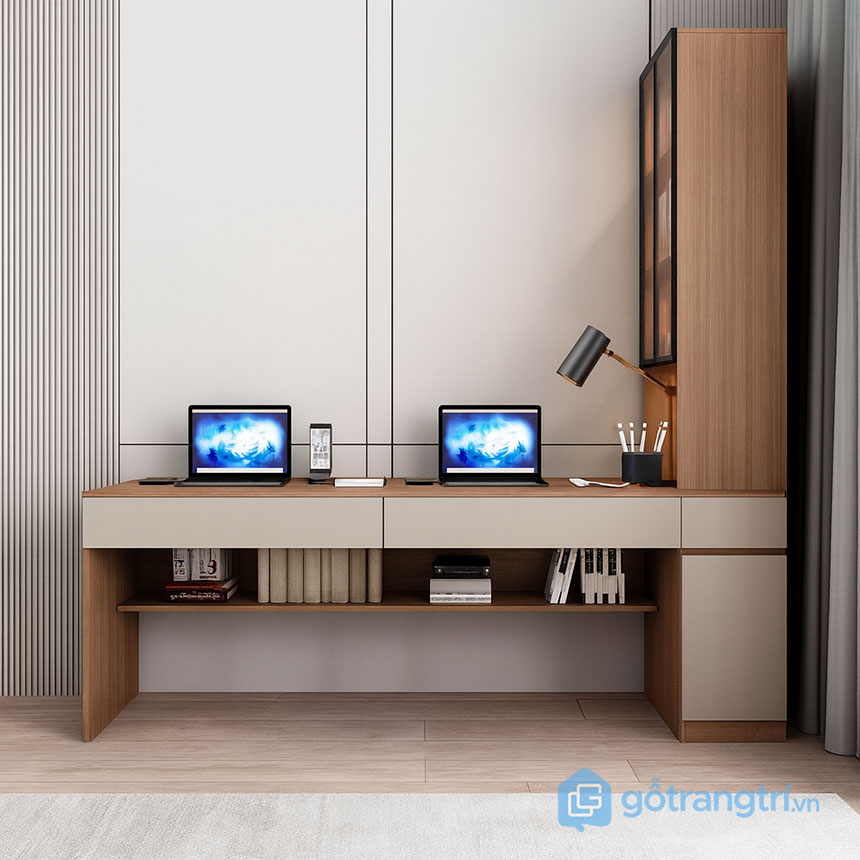 Bàn học đôi hiện đại, tiện nghi GHS-41610