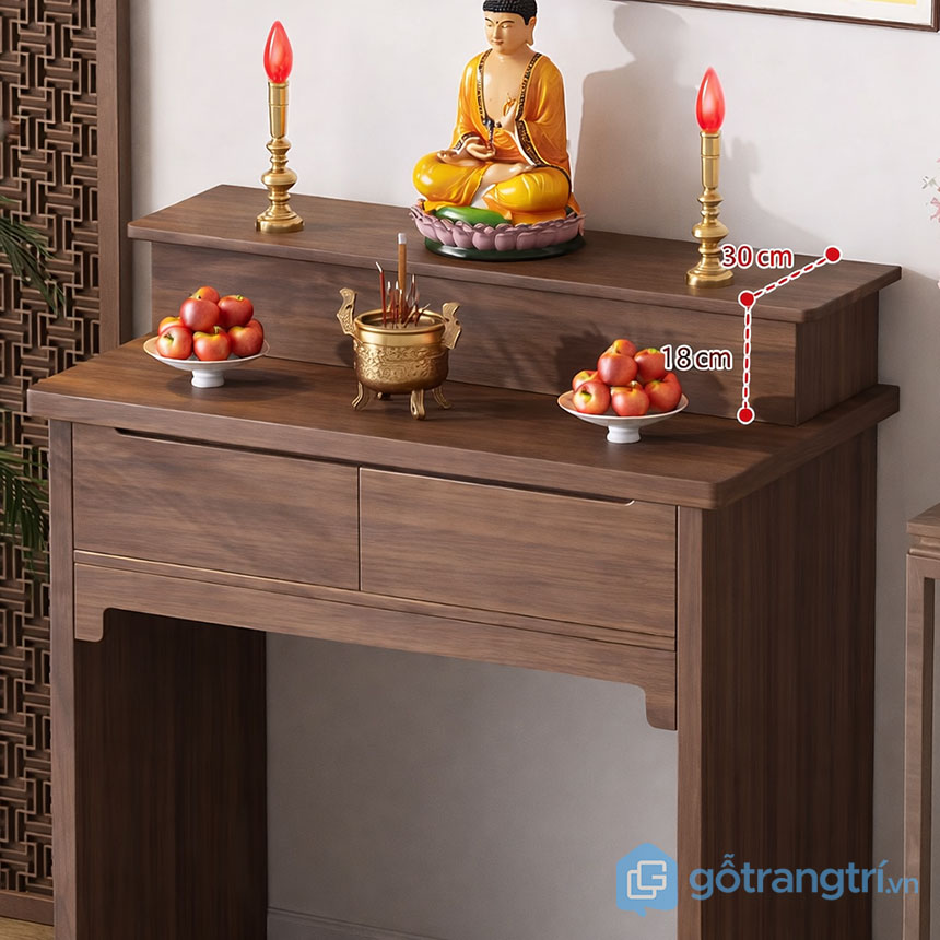 Bàn thờ Phật đứng trang nghiêm hiện đại GHS-55128