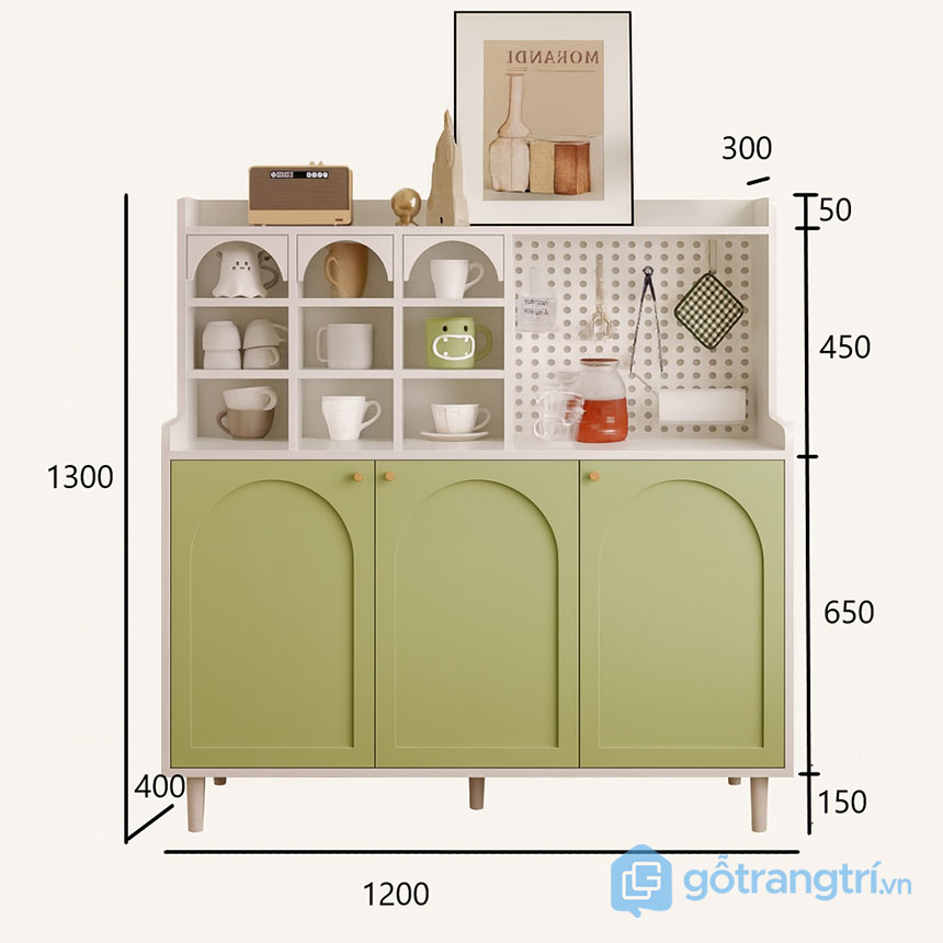 Tủ bếp mini nhỏ gọn, hiện đại cho căn hộ GHS-55118