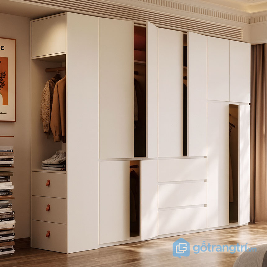 Tủ quần áo phong cách tối giản hiện đại