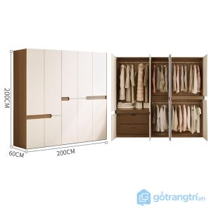 3 tủ quần áo gỗ hiện đại tối giản