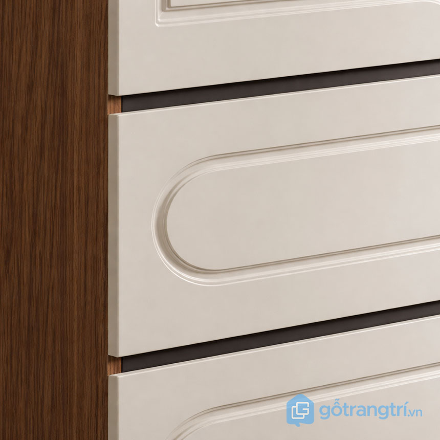 Tủ quần áo màu trắng hiện đại sang trọng GHS-55126