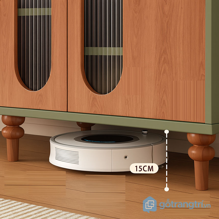 Tủ bếp mini cho chung cư nhỏ gỗ sồi sang trọng GHS-55116