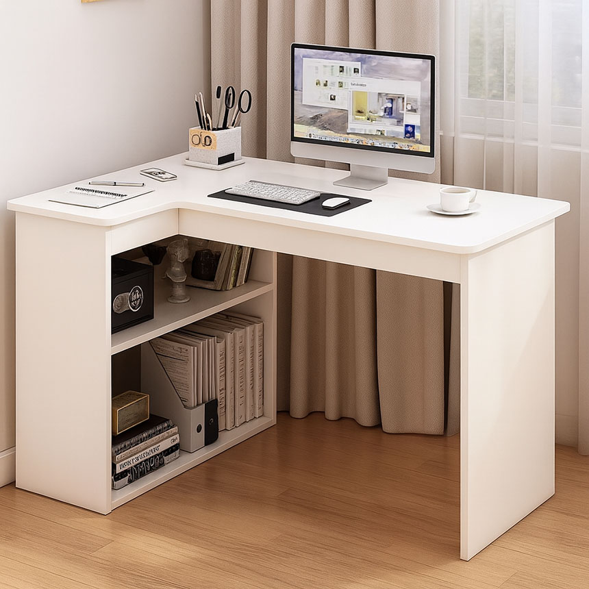 Bàn làm việc kèm giá sách tiết kiệm diện tích