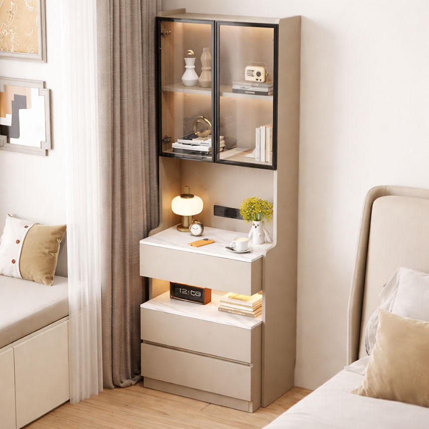 avar tủ trang trí có đèn led