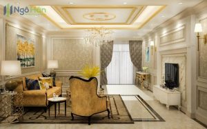 giấy dán tường phòng khách