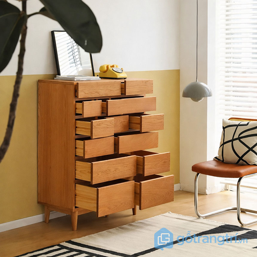 Tủ ngăn kéo gỗ hiện đại, bền đẹp GHS-55142
