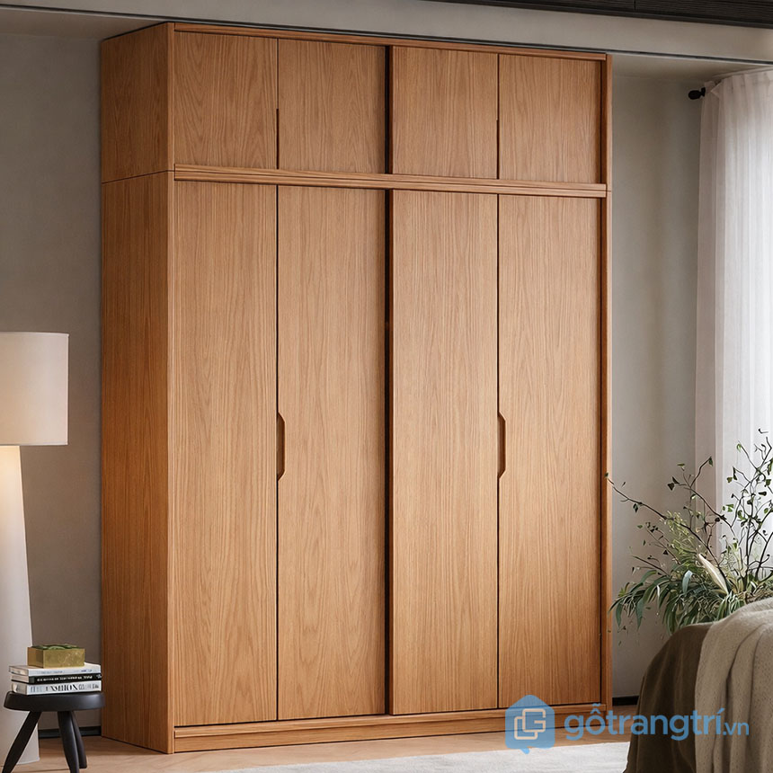 Tủ quần áo cửa lùa gỗ tự nhiên GHS-55137