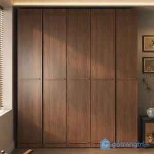 1 tủ quần áo gỗ sồi kịch trần cao cấp