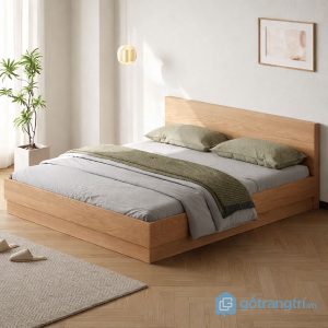 3 giường ngủ thấp kiểu Nhật gỗ sồi