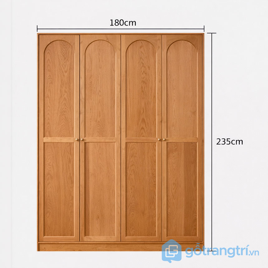 Tủ quần áo gỗ phong cách tân cổ điển GHS-55141