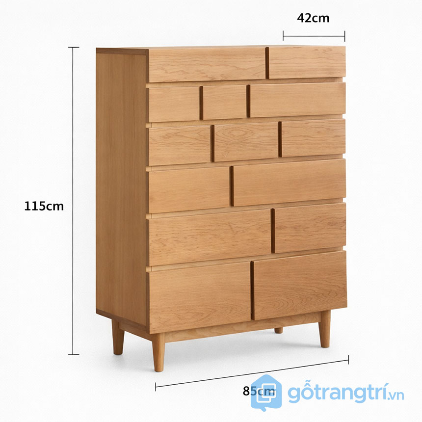 Tủ ngăn kéo gỗ hiện đại, bền đẹp GHS-55142