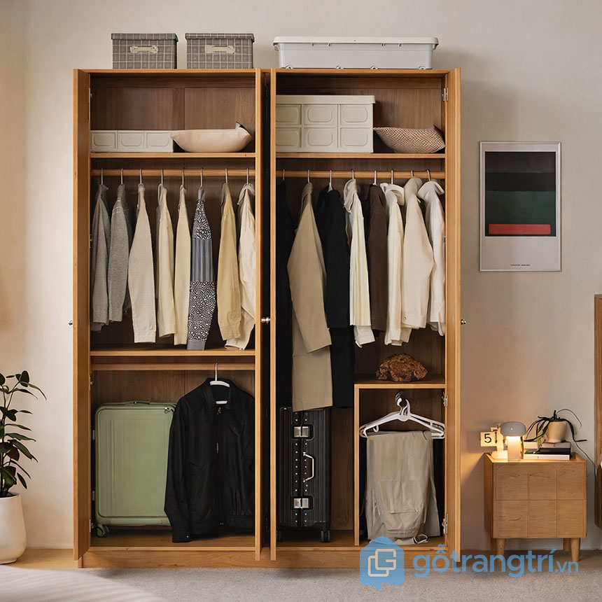 Tủ quần áo gỗ phong cách tân cổ điển GHS-55141
