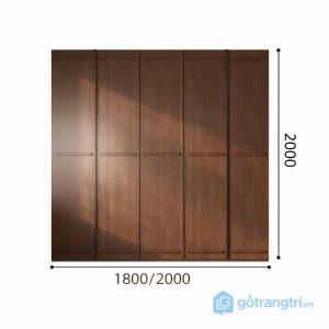 4 tủ quần áo gỗ sồi kịch trần cao cấp