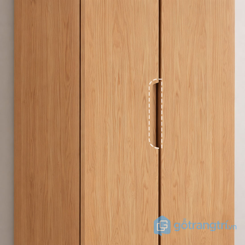 Tủ quần áo gỗ sồi màu sáng