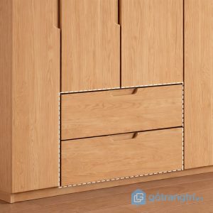 5 tủ quần áo gỗ sồi màu sáng