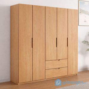 6 tủ quần áo gỗ sồi màu sáng