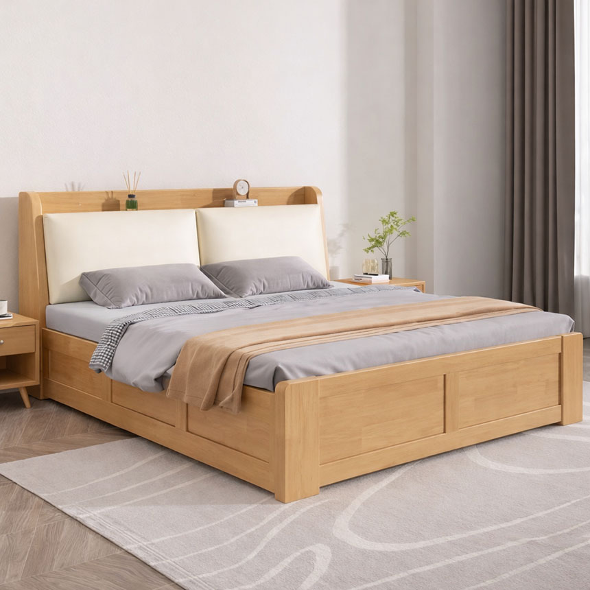 avar giường ngủ gỗ sồi có ngăn kéo Giường ngủ gỗ sồi có ngăn kéo