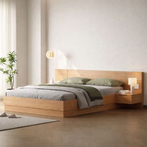 Giường ngủ thấp kiểu Nhật gỗ sồi