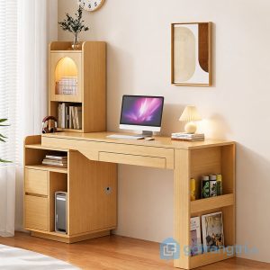 1 bàn làm việc liền tủ cho phòng nhỏ