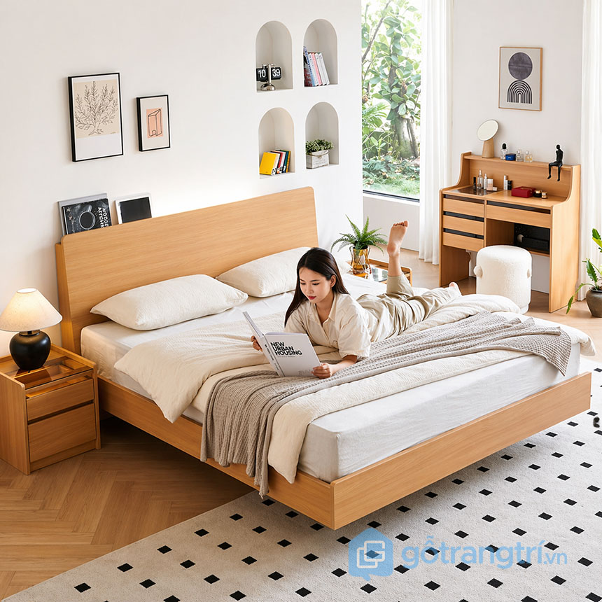 Giường ngủ kiểu Nhật không chân GHS-9437