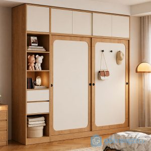 1 tủ quần áo cánh lùa nhiều ngăn