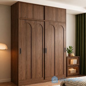 1 tủ quần áo cánh lùa vòm cong