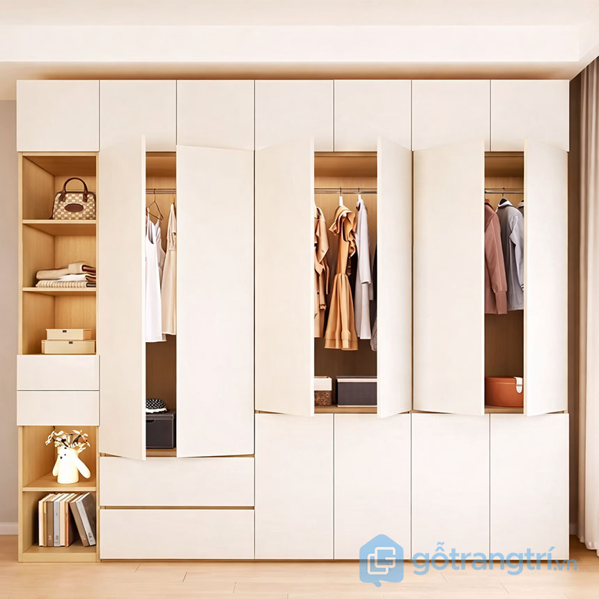 Tủ quần áo kết hợp bàn làm việc