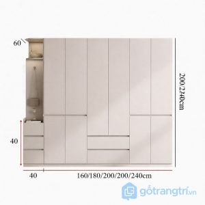 1 tủ quần áo kịch trần