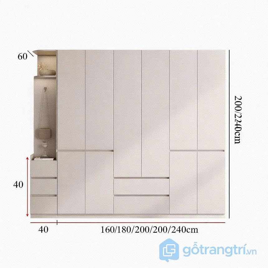 Tủ quần áo trưng bày cao cấp GHS-55153
