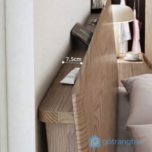 2 giường ngủ hiện đại có kệ đầu giường