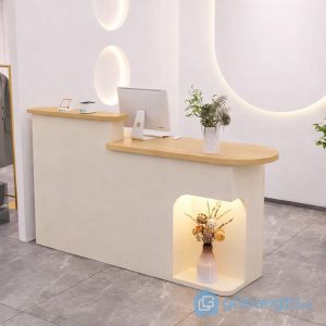 2 quầy lễ tân bo cong