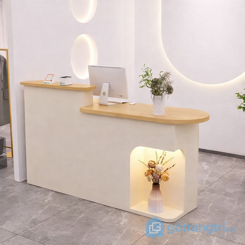 Quầy lễ tân bo cong