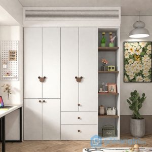 2 tủ quần áo có kệ trang trí