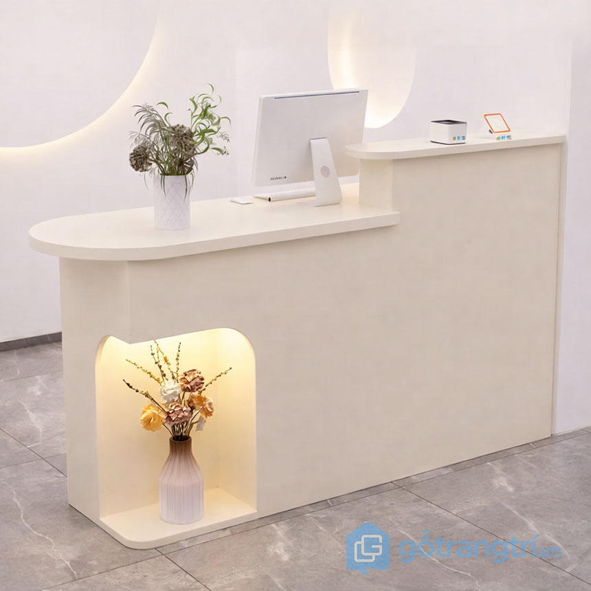 Quầy lễ tân bo cong