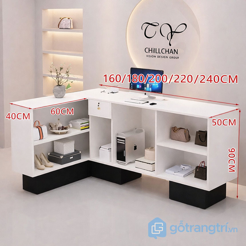 Quầy lễ tân cao cấp sang trọng hiện đại GHS-42114