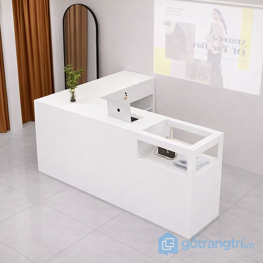 Quầy thu ngân chữ L hiện đại GHS-42112