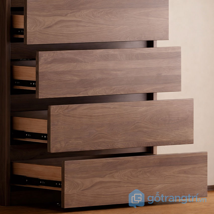 Tủ quần áo phối màu trắng gỗ hiện đại GHS-55154