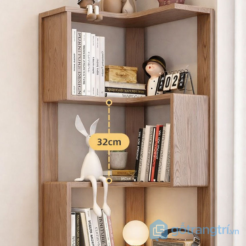Kệ sách góc tường hiện đại GHS-2676