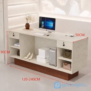 4 quầy lễ tân tối giản